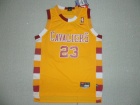 Cleveland Cavaliers #23 LeBron James Yellow Throwback Classic Jerseys