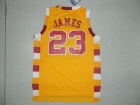 Cleveland Cavaliers #23 LeBron James Yellow Throwback Classic Jerseys