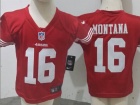 San Francisco 49ers #16 Joe Montana Red Nike Toddler Jerseys