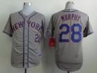 New York Mets #28 Daniel Murphy Grey Cool Base Jerseys