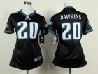 Philadelphia Eagles #20 Brian Dawkins Black Nike Women Jerseys