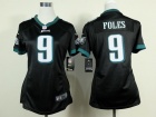 Philadelphia Eagles #9 Nick Foles Black Nike Women Jerseys