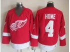 Detroit Red Wings #4 Syd Howe Red NHL Hockey Jerseys