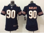 Chicago Bears #90 Jeremiah Ratliff Blue Women Nike Jerseys