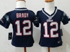 New England Patriots #12 Tom Brady Blue Nike Toddler Jerseys