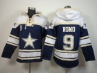 Dallas Cowboys #9 Tony Romo Blue Nike NFL Pullover Hoodie Sweatshirts