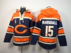 Chicago Bears #15 Brandon Marshall Blue Nike NFL Pullover Hoodie Sweatshirts