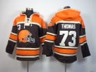 Cleveland Browns #73 Joe Thomas Brown Nike NFL Pullover Hoodie Sweatshirts