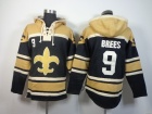 New Orleans Saints #9 Drew Brees Black Nike NFL Pullover Hoodie Sweatshirts