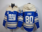 New York Giants #80 Victor Cruz Blue Nike NFL Pullover Hoodie Sweatshirts