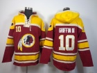 Washington Redskins #10 Robert Griffin III Red Nike NFL Pullover Hoodie Sweatshirts