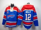 Buffalo Bills #12 Jim Kelly Blue Nike NFL Pullover Hoodie Sweatshirts