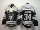 Oakland Raiders #34 Bo Jackson Black Nike NFL Pullover Hoodie Sweatshirts