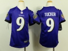 Nike Baltimore Ravens #9 Justin Tucker Purple Kids Jerseys