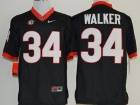 Nike Georgia Bulldogs #34 Herschel Walker Black College Football Limited Jerseys