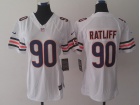 Chicago Bears #90 Jeremiah Ratliff White Women Nike Jerseys