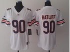 Chicago Bears #90 Jeremiah Ratliff White Women Nike Limited Jerseys