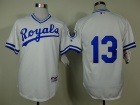 Kansas City Royals #13 Salvador Perez White 1974 Turn Back The Clock Jerseys