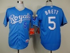 Kansas City Royals #5 Brett Baby Blue Cool Base Jerseys