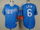 Kansas City Royals #6 Lorenzo Cain Baby Blue Cool Base Jerseys