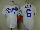 Kansas City Royals #6 Lorenzo Cain White Cool Base Jerseys