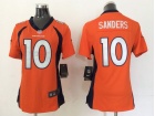 Nike Denver Broncos #10 Emmanuel Sanders Orange Women Jerseys