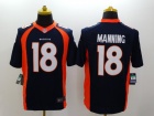 Denver Broncos #18 Manning Blue Nike Limited Jerseys