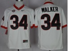 Georgia Bulldogs #34 Herchel Walker White College Football Limited Kids Jerseys