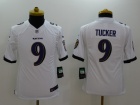 Nike Baltimore Ravens #9 Justin Tucker White Youth Limited Jerseys