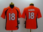 Nike Denver Broncos #18 Peyton Manning Orange Youth Limited Jerseys