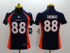 Nike Denver Broncos #88 Demaryius Thomas Blue Women Limited Jerseys