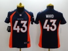 Nike Denver Broncos #43 T.J. Ward Blue Women Limited Jerseys