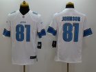 Detroit Lions #81 Calvin Johnson White Nike Limited Jerseys