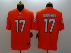 Miami Dolphins #17 Ryan Tannehill Orange Nike Limited Jerseys