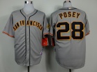 San Francisco Giants#28 Buster Posey Road Grey 2014 Cool Base Jerseys