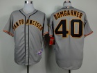 San Francisco Giants #40 Madison Bumgarner Road Grey 2014 Cool Base Jerseys