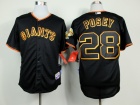 San Francisco Giants #28 Buster Posey Black Cool Base 2014 New Style Jerseys