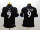 Nike Baltimore Ravens #9 Justin Tucker Black Youth Limited Jerseys