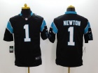 Carolina Panthers #1 Cam Newton Black Nike Limited Jerseys