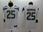 Seattle Seahawks #25 Richard Sherman White Nike Limited Jerseys