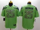 Seattle Seahawks #25 Richard Sherman Green Nike Limited Jerseys