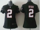 Nike Atlanta Falcons #2 Matt Ryan Black Women Jerseys