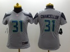 Seattle Seahawks #31 Kam Chancellor Grey Women Nike Limited Jerseys