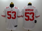 San Francisco 49ers #53 Bowman White Nike Limited Jerseys