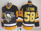 Pittsburgh Penguins #58 Kristopher Letang Black New Style NHL Jerseys