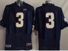 Notre Dame Fighting Irish #3 Joe Montana Dark Blue 2014 New Style NCAA Jerseys