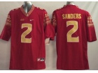 Florida State Seminoles (FSU) #2 Deion Sanders Maroon With Golden Name Limited NCAA Football Jerseys