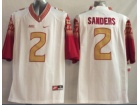 Florida State Seminoles (FSU) #2 Deion Sanders White Limited NCAA Football Jerseys