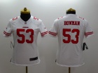 San Francisco 49ers #53 Bowman White Women Nike Limited Jerseys