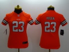 Women Nike SCleveland Browns #23 Joe Haden Orange Limited Jerseys